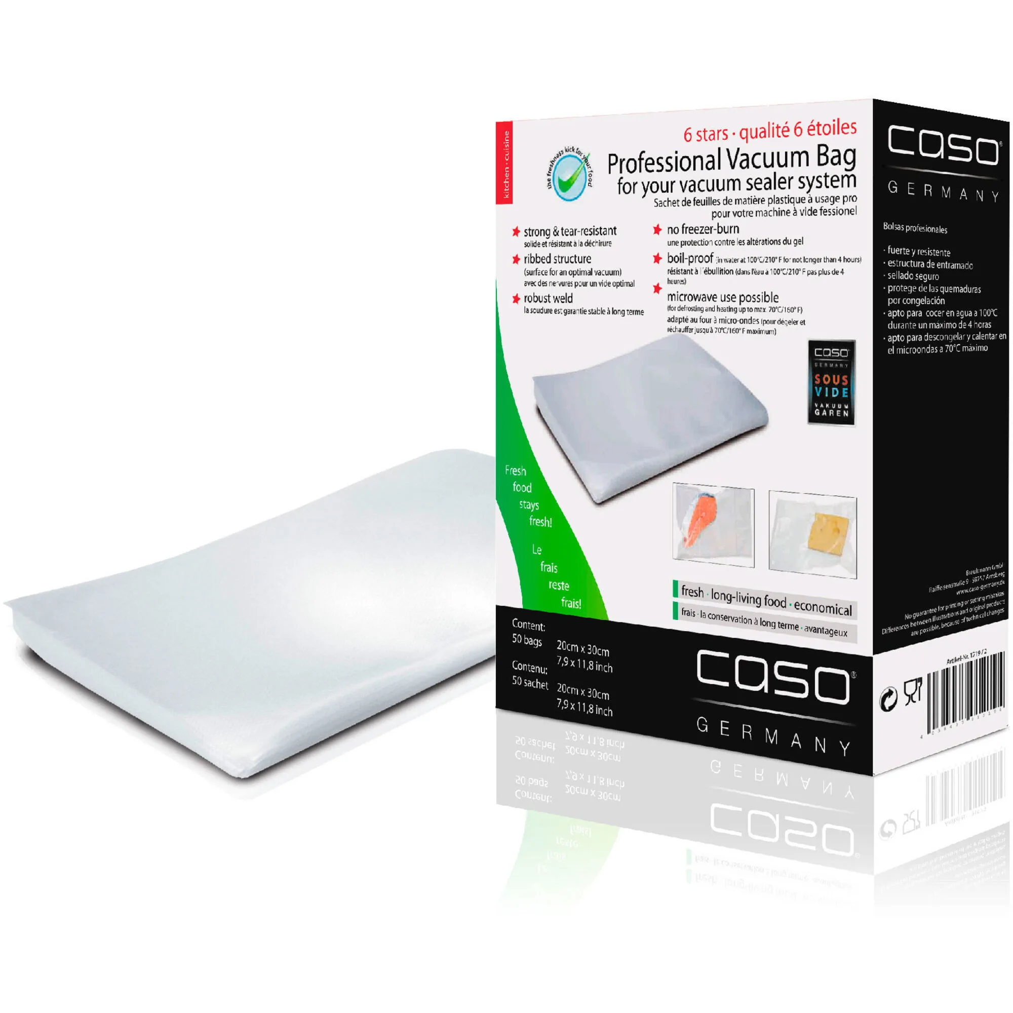 Caso Vakuumpåsar 20 × 30 cm, 50 st